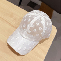 Damskie koronkowe małe kwiatowe czapki baseballowe oddychające siatkowe kapelusz w kwiaty Gorras kapelusz na lato Snapback Casquette czapka z daszkiem 5